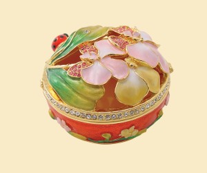 3342 Orchid Jeweled Box