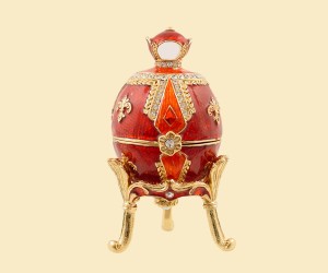 3359 Royal Egg Jeweled Box (Red)