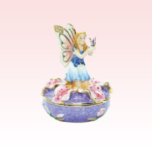 3405 Fairy on Lilly Jeweled Box