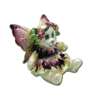 3620 Flower Bear Pansy Jeweled Box
