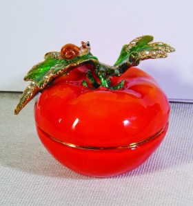 3637 Tomato Bejeweled Box