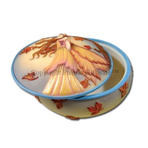 7663 Autumn Golds Trinket Box