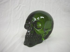 7684 Green Translucent Skull