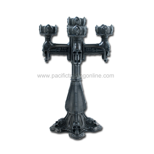 8067 Cyborg Skull Candleabra