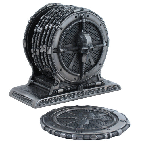 8069 Cyborg Skull Coasters
