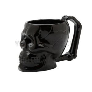 8182B Skull Mug Black