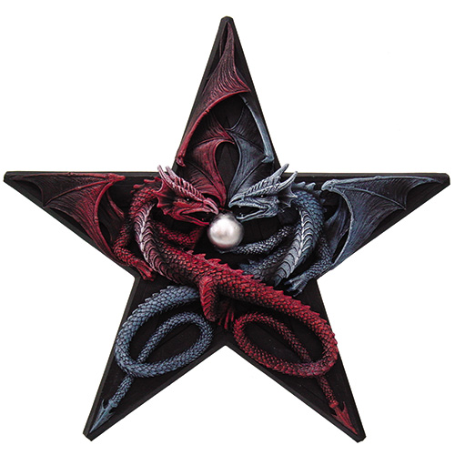 8297 Dragons Pentagram Plaque