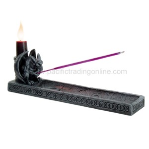 8453 Gargoyle Incense and Candleholder