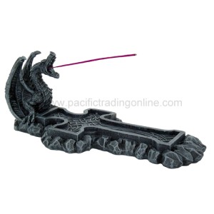 8456 Celtic Cross Dragon Incense Burner