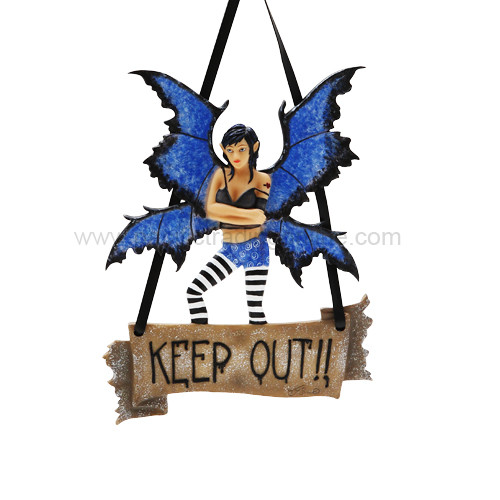 8853 Keep out Fairy Plaque