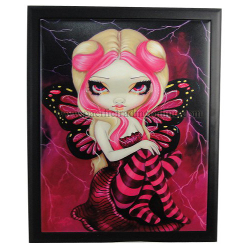90134 Pink Lightning Framed Tile