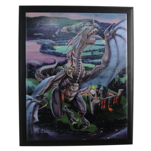 90145 Dragons Last Stand Framed Tile
