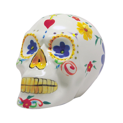 9330 White Day of the Dead Skull