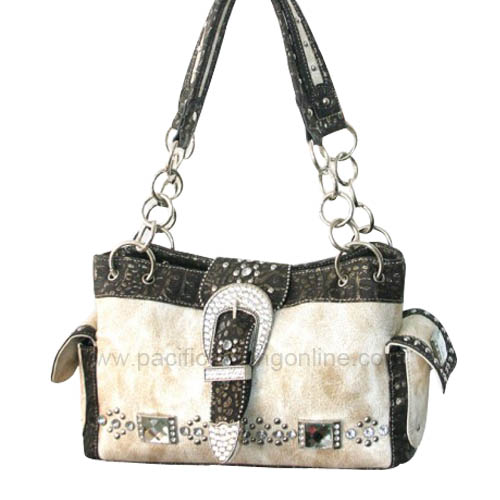 BKG8085TAN Rhinestone Buckle Tan Bag (Concealed)