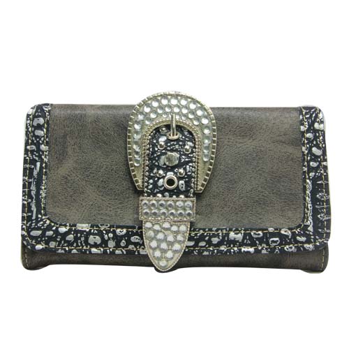 BKGW001PT Buckle Pewter Wallet