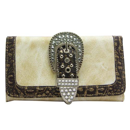 BKGW001TAN Buckle Tan Wallet