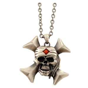 J070 Skull X Pendant