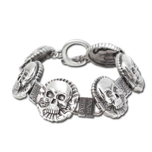 J140 Skull Coin Bracelet