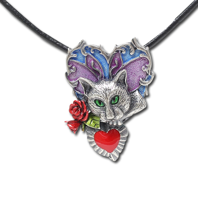 J245 My Feline Valentine Necklace