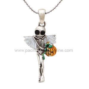 J261 Halloween Skelly Necklace