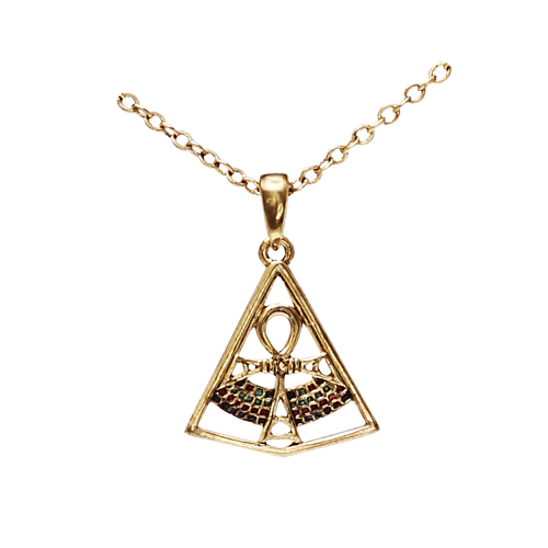 J283 Pyramid Ankh Necklace