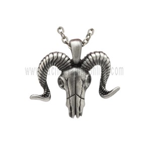 J315 Ram Skull Necklace