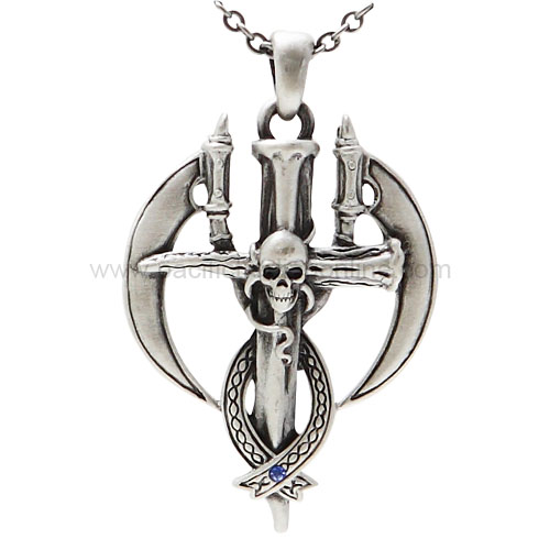 J325 Skull Cross Necklace
