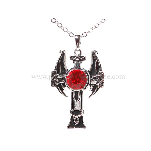 J345 Dragon Cross Necklace