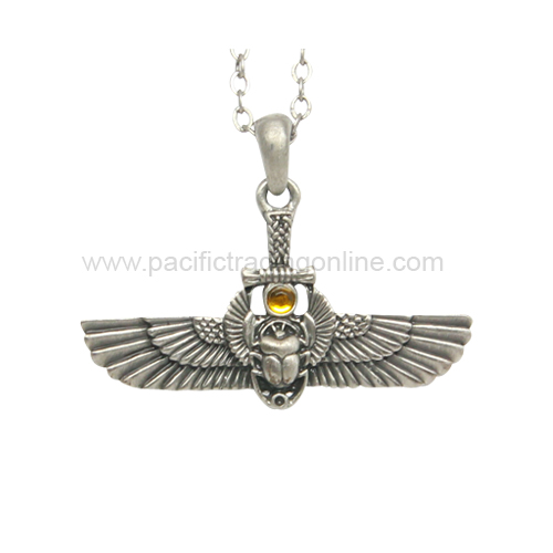 J376 Egyptian Scarab Necklace
