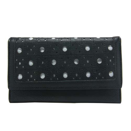 TW018H Flip Flat Black Wallet