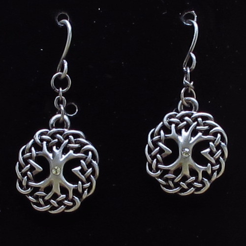 J358 CELTIC TREE EARRINGS