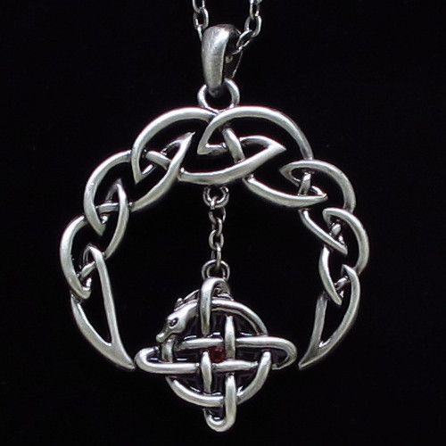 J359 CELTIC CRESCENT NECKLACE