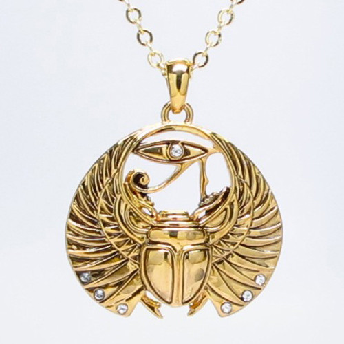 J360 SCARAB AND EYE NECKLACE