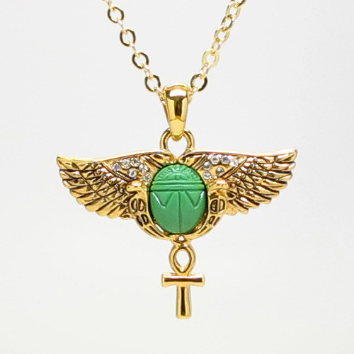 J361 SCARAB WINGS WITH ANKH NECKLACE