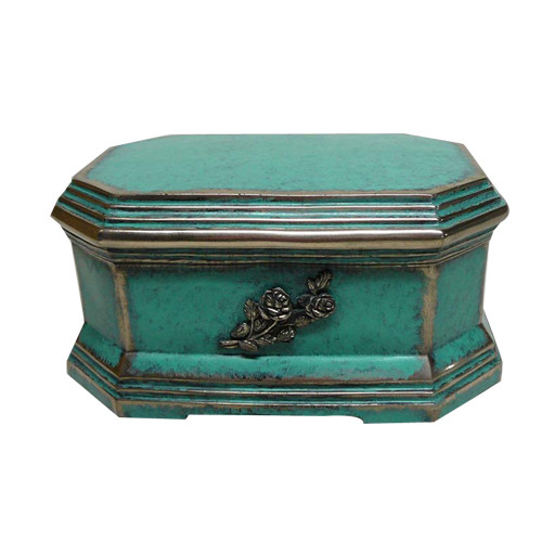 WH25320 Octagon Shape Resin Bronze Urn