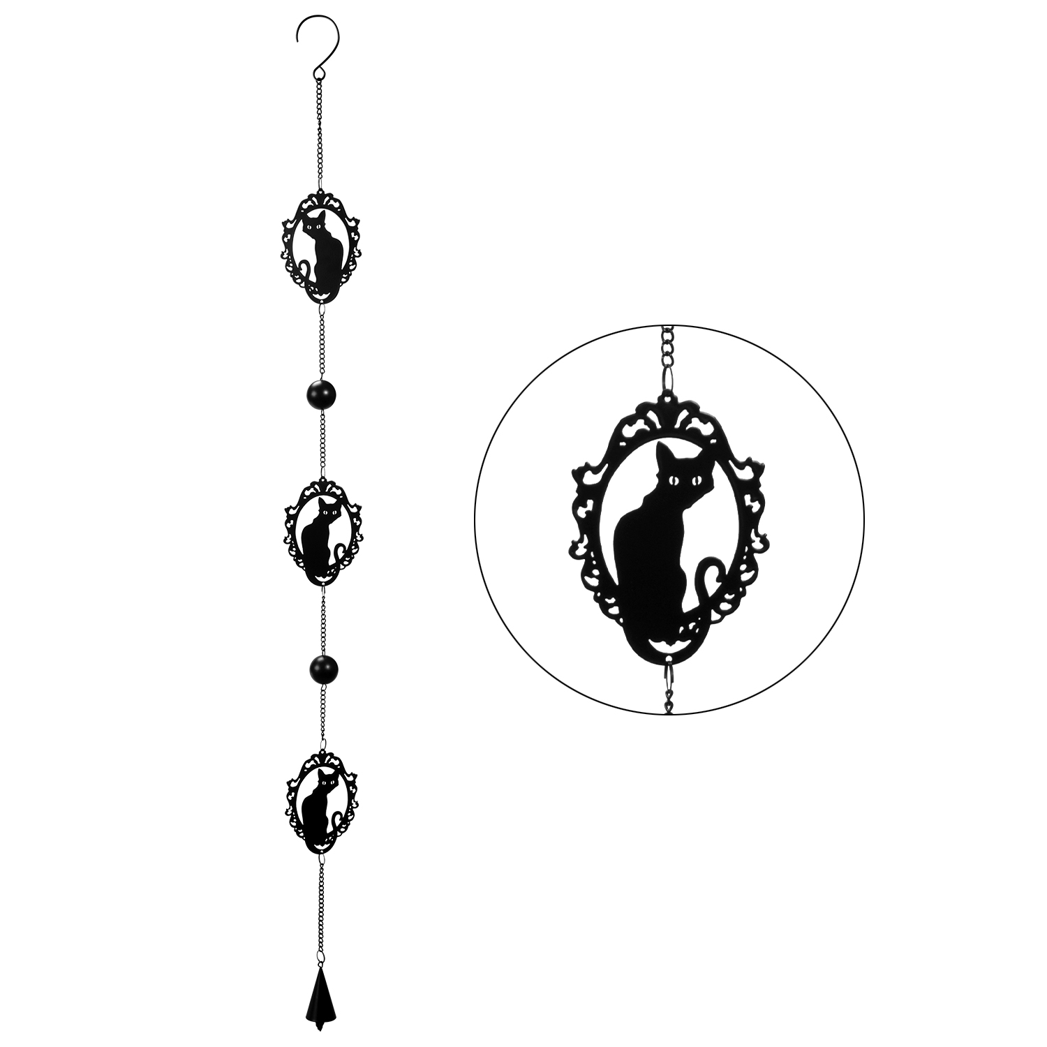 13788 Cat Silhouette Hanging Decoration