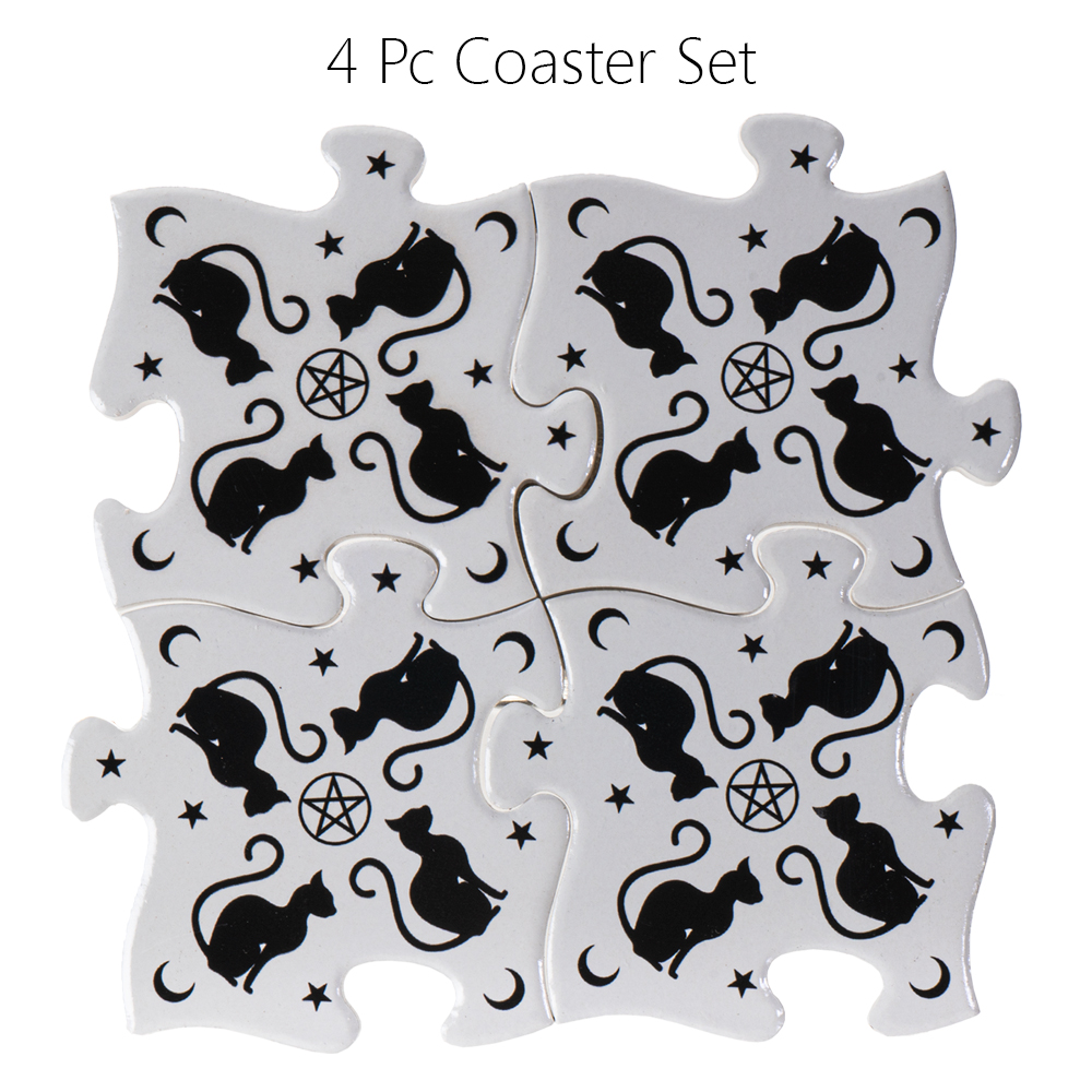 13792 Magic Cat Jigsaw Coaster Set of 4