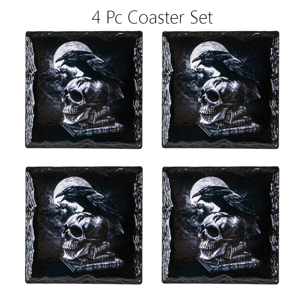 13793 Poes Raven Slate Coaster Set of 4