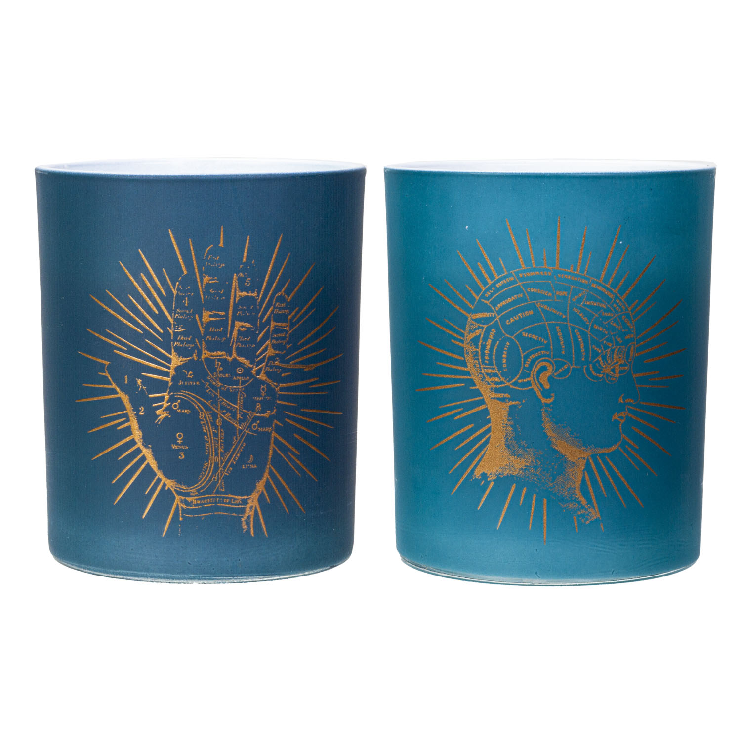 14086 Phrenology and Palmistry Candle 2PC Set