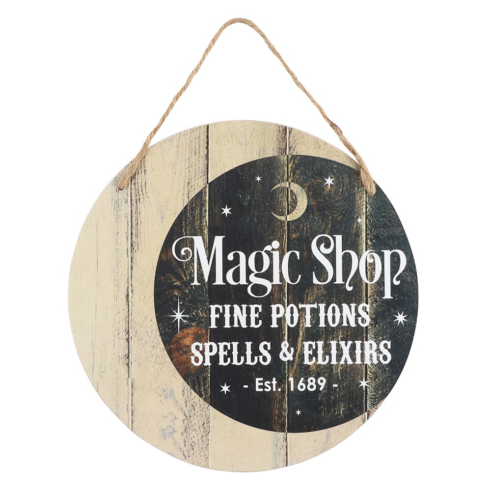 14092 Magic Shop Round Hanging Sign