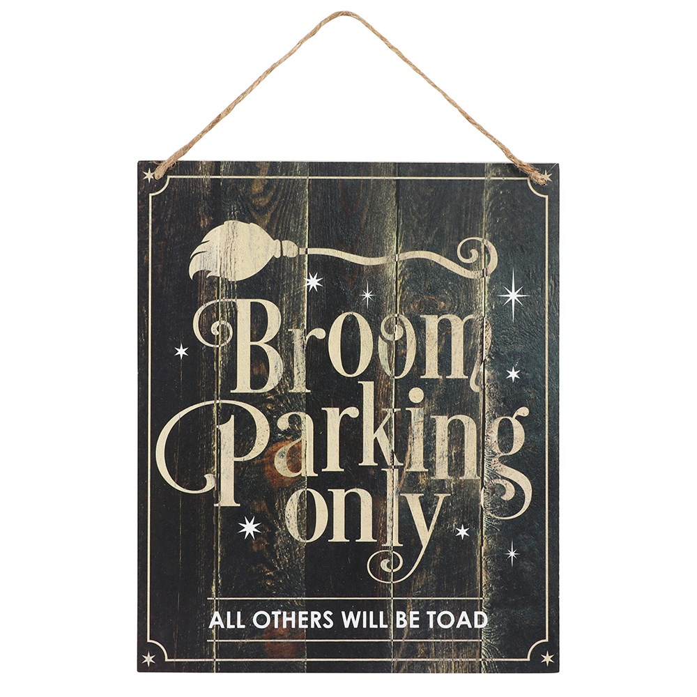 14093 Broom Parking Only Hanging Sign