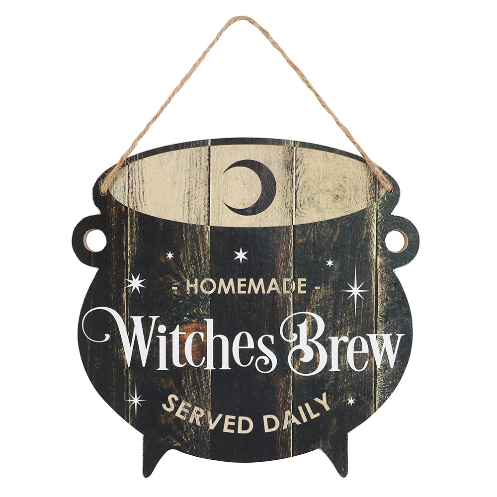 14094 Witches Brew Cauldron MDF Hanging Sign