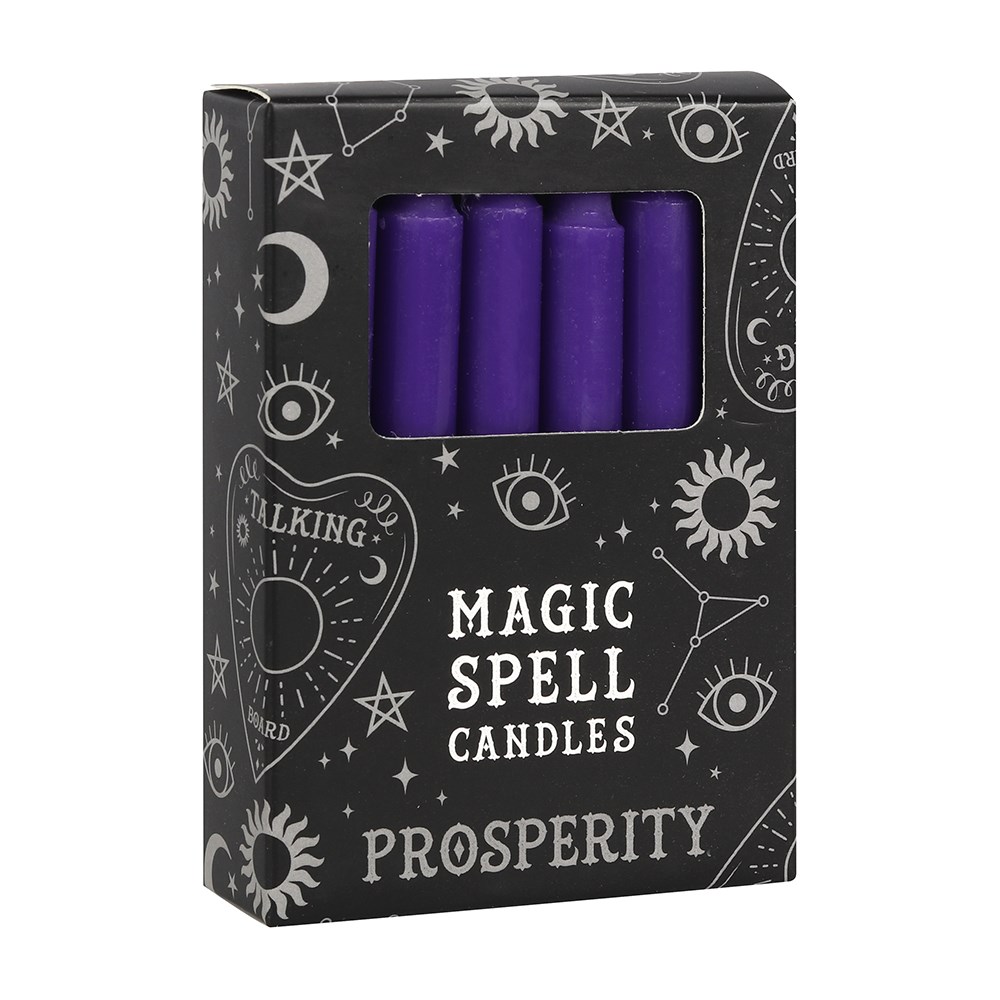 14104 Purple "Prosperity" Magic Spell Candles Pack 12