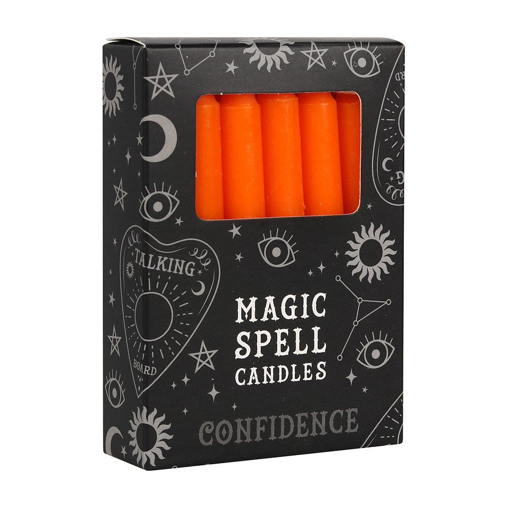 14108 Orange "Confidence" Magic Spell Candles Pack of 12