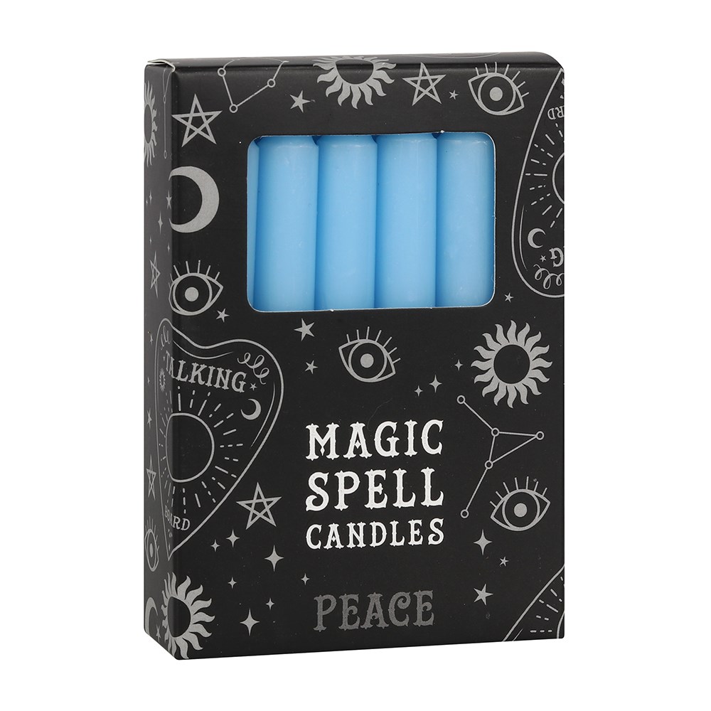14109 Light Blue "Peace" Magic Spell Candles Pack of 12