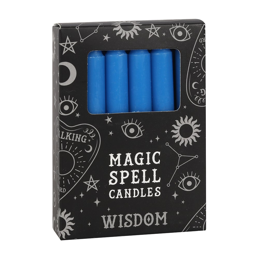 14110 Blue "Wisdom" Magic Spell Candles Pack of 12
