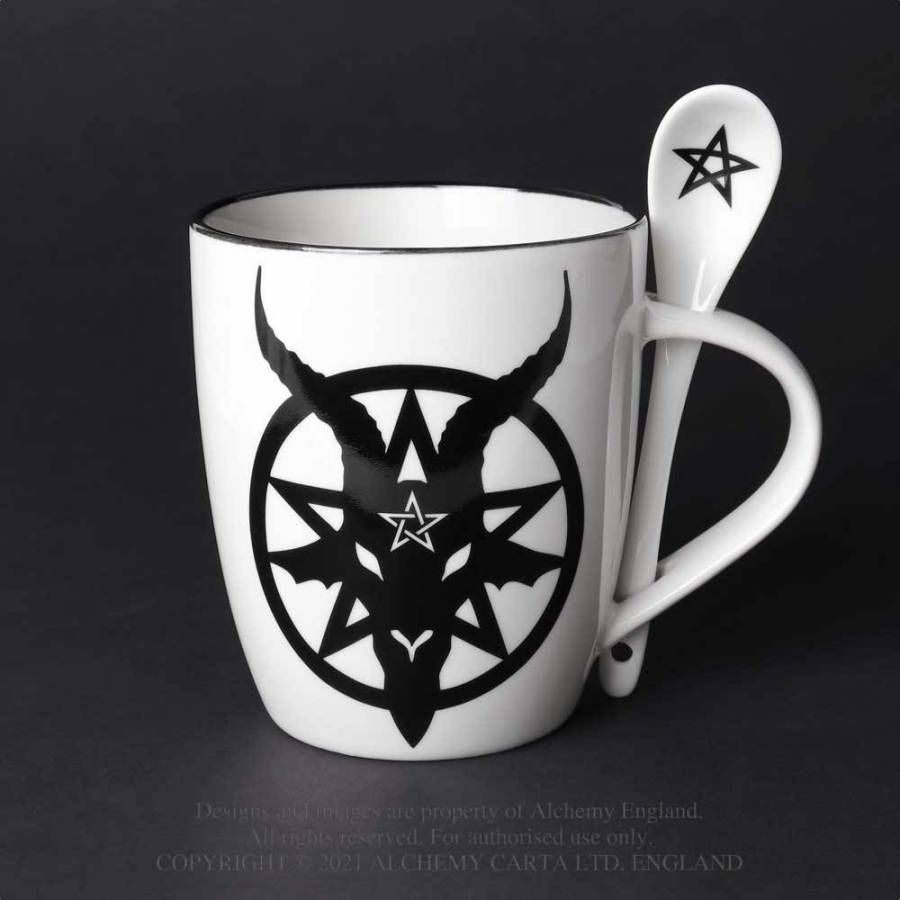 14135 Baphomet Mug and Spoon Set