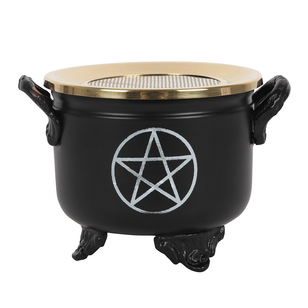 14490 Pentagram Cauldron Incense Burner