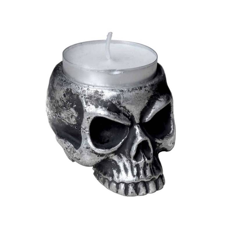 14645 Skull T-Light Candle Holder