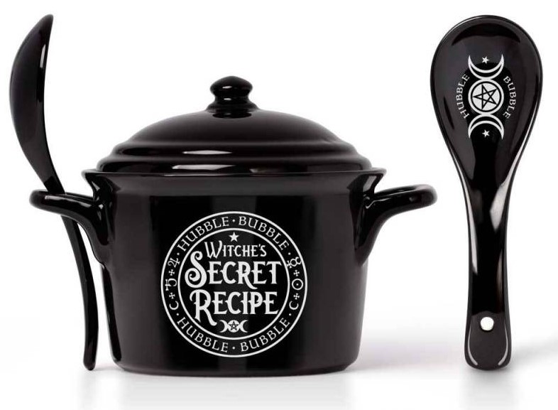 14844 Witches Secret Recipe Soup Bowl w/ Spoon